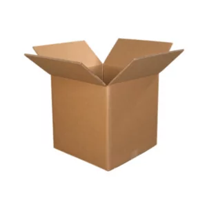 All Flaps Meet An open brown cardboard box with flaps folded outward stands against a plain white background, hinting at the potential of wholesale jars nestled within.