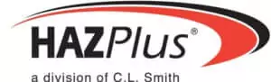 hp logo Logo of HAZPlus, a division of C.L. Smith, showcasing "HAZPlus" in bold black letters with a red and black curved swoosh above, symbolizing its dynamic presence across various locations.