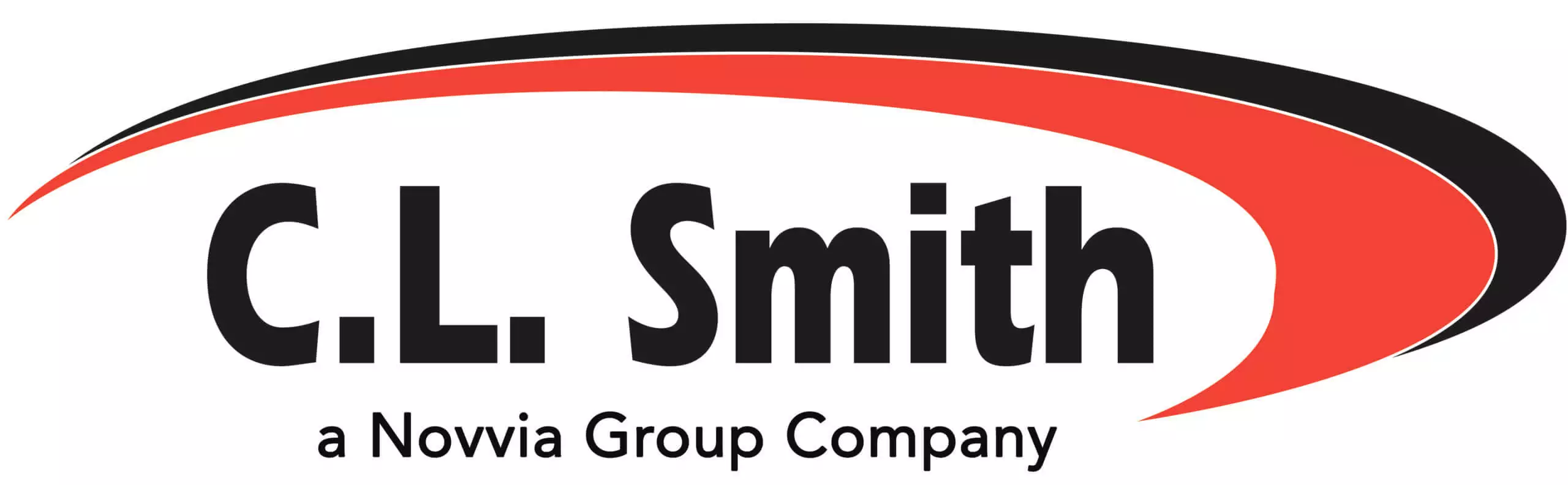 CLSmith_masterlogo.ai The image displays the C.L. Smith logo with the text "a Novvia Group Company" underneath, highlighted by a striking red and black curved swoosh. Known for its excellence in plastics, C.L. Smith represents innovation and quality in the industry.